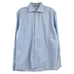 Eton Blue Plaid Classic Button-Up Shirt | Men's Size M